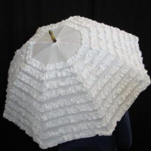 White Frill Umbrella