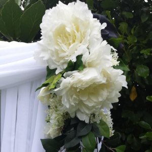 White wedding Arch Flowers