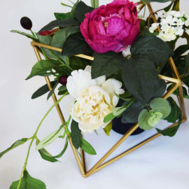 Geometric with flowers