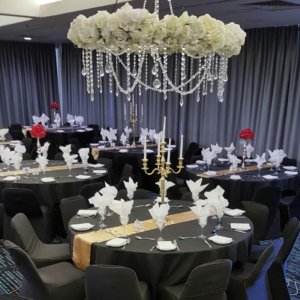 white floral chandelier