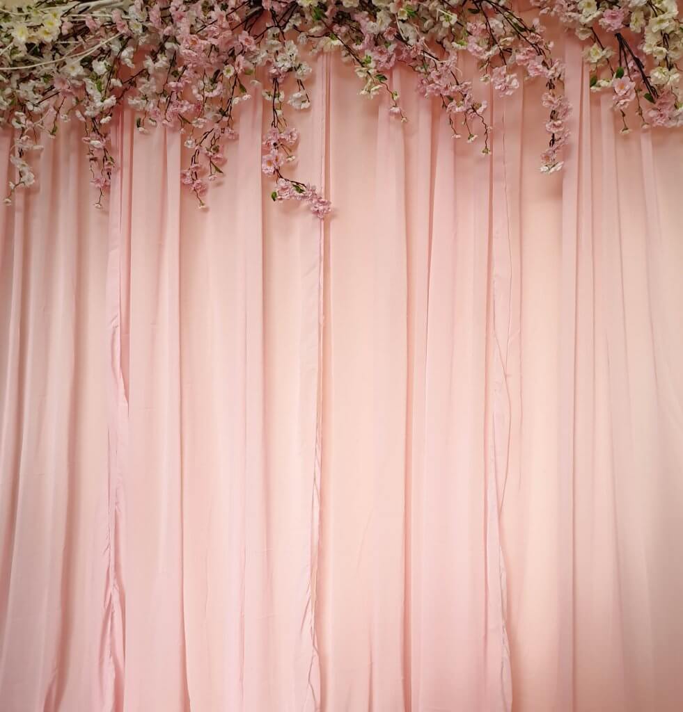 Pink Backdrop Draping | Covers Decoration Hire