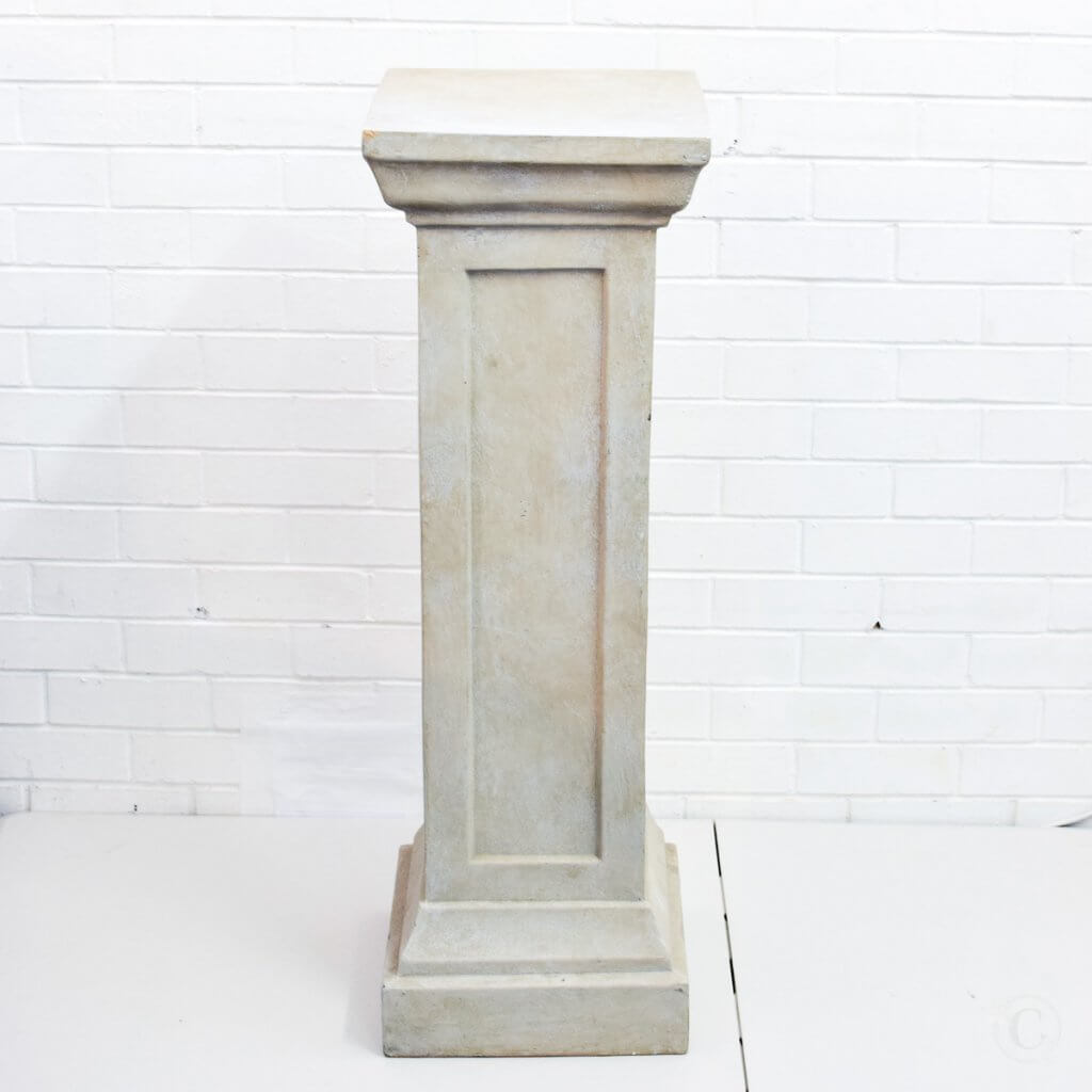 Large Grey White Pedestal 