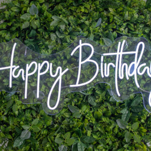 Script Happy Birthday LED Neon Sign Hire – Build a Birthday NZ