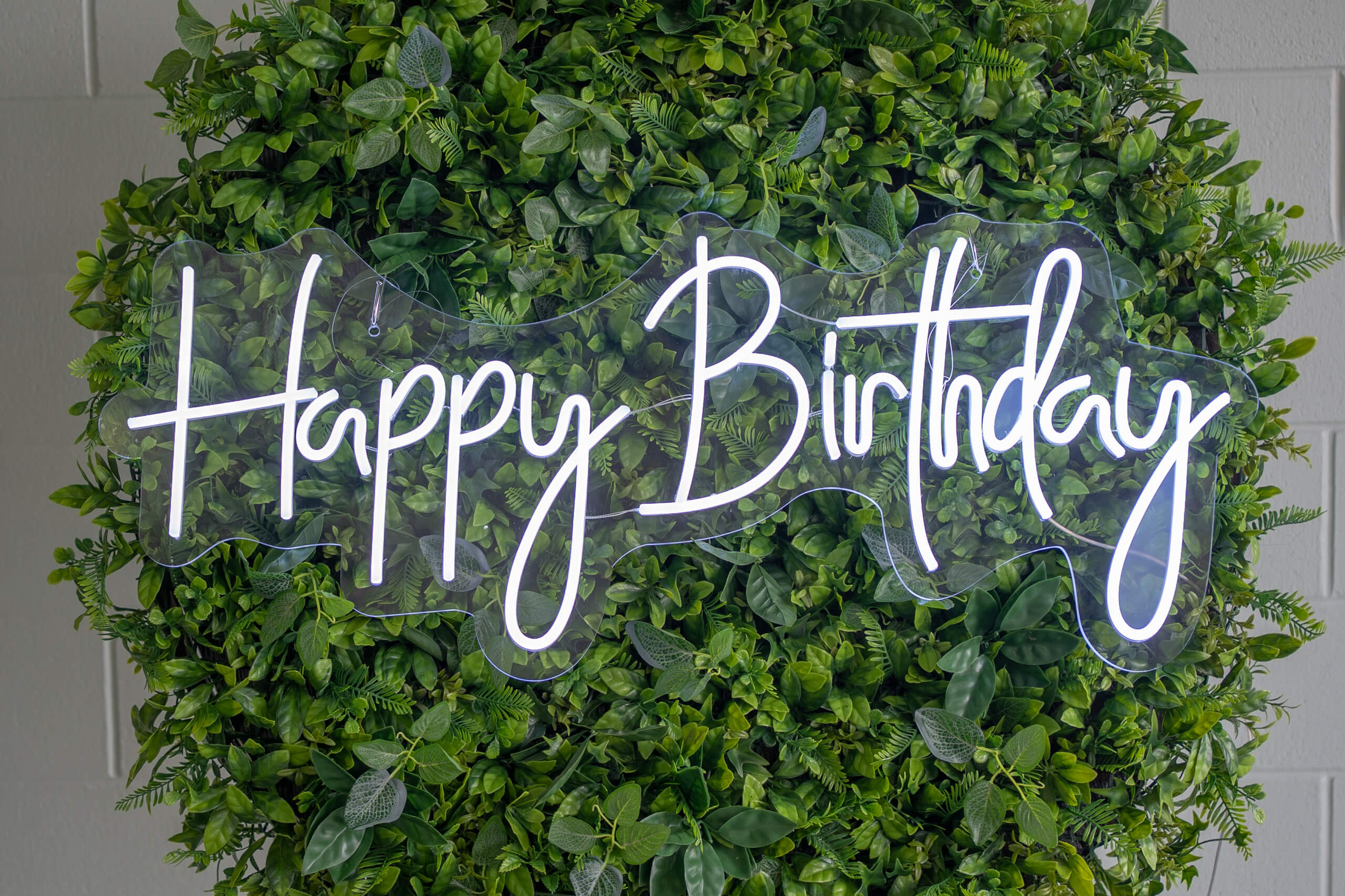 Happy Birthday Neon Sign - Cool White - The Pretty Prop Shop - Auckland  Wedding and Event Hire
